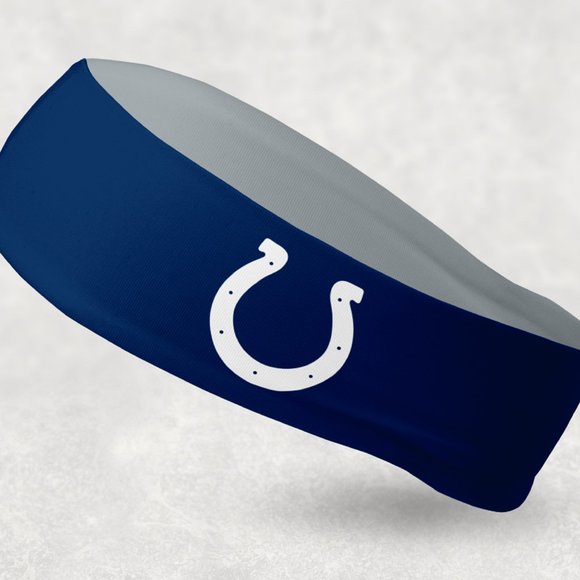 2 Pack - NEW - Reversible Indianapolis Colts Headband - Picture 1 of 2